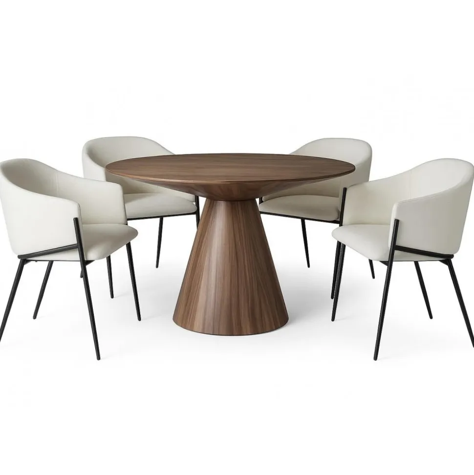 Runt matbord i valnöt - Float