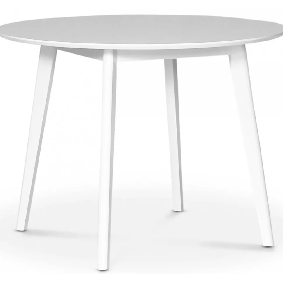 Runt matbord med 4 st svarta pinnstolar