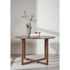 Runt matbord valnöt Ø120 cm - Durango