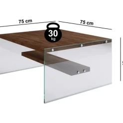 Saba soffbord 75 x 75 cm - Valnöt