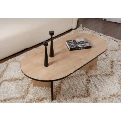 Sable soffbord 119 x 60 cm - Safir ek/svart