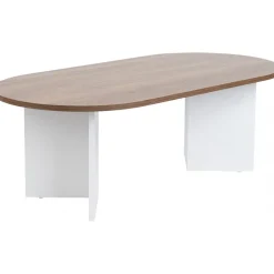 Sable soffbord 119 x 60 cm - Valnöt/vit