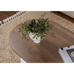 Sable soffbord 119 x 60 cm - Valnöt/vit