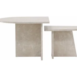 Sala soffbord 40/60 x 40/60 cm - Beige marmorlook