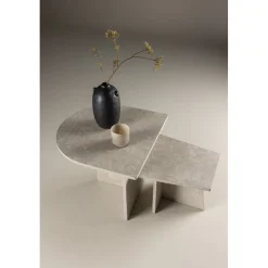 Sala soffbord 40/60 x 40/60 cm - Beige marmorlook