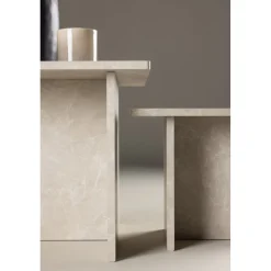 Sala soffbord 40/60 x 40/60 cm - Beige marmorlook