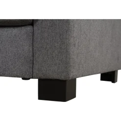 Salem hörnsoffa i mörkgrått tyg