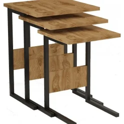 Sali satsbord 32/36/40 x 32/36/40 cm - Svart/mörkbrun