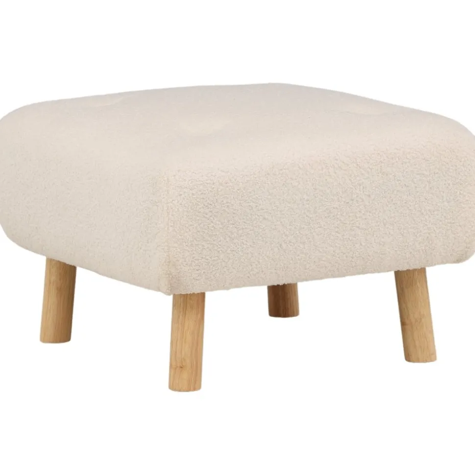 Salina sittpuff - Vit teddy