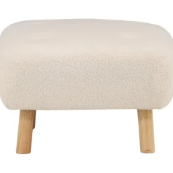 Salina sittpuff - Vit teddy