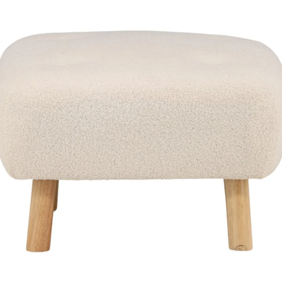 Salina sittpuff - Vit teddy