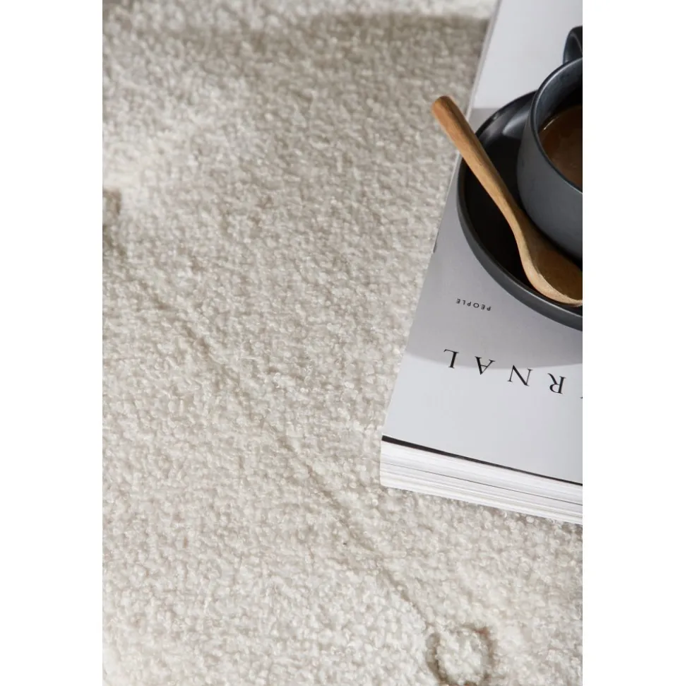 Salina sittpuff - Vit teddy