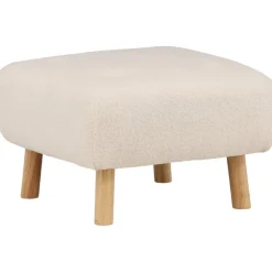 Salina sittpuff - Vit teddy