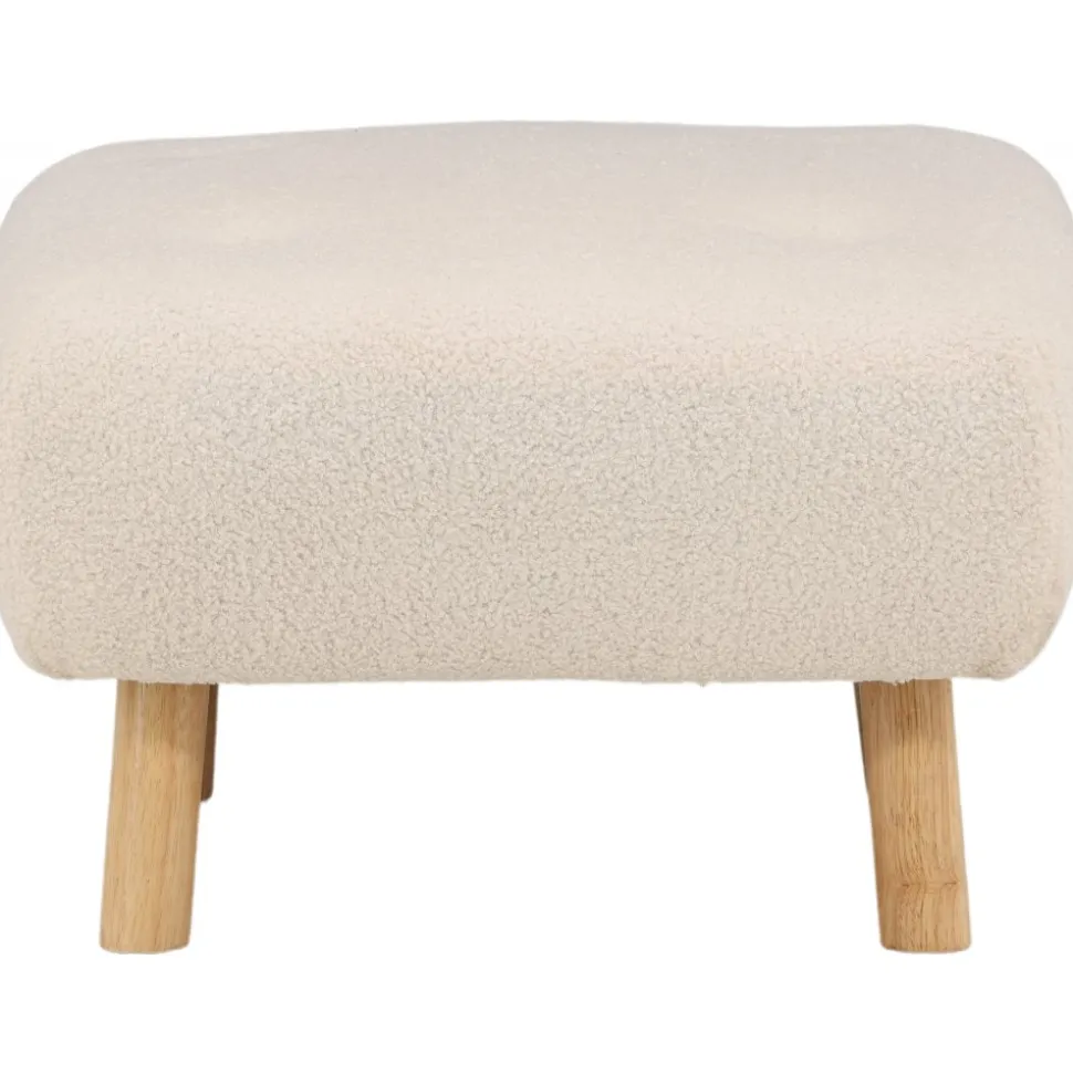 Salina sittpuff - Vit teddy