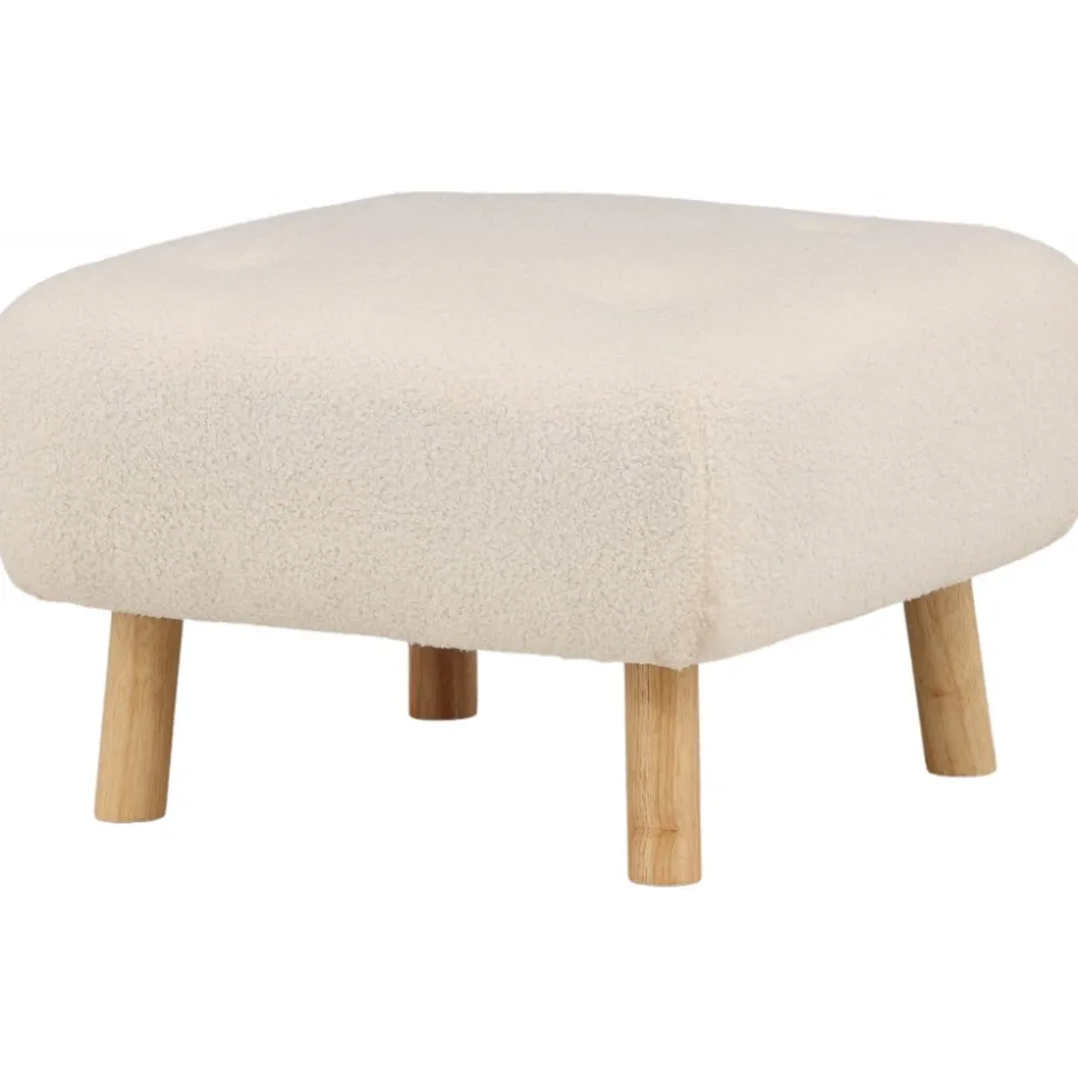 Salina sittpuff - Vit teddy