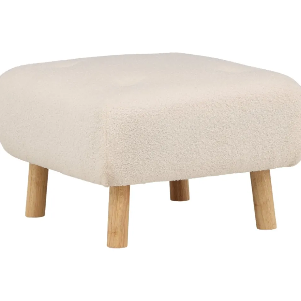 Salina sittpuff - Vit teddy