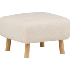 Salina sittpuff - Vit teddy