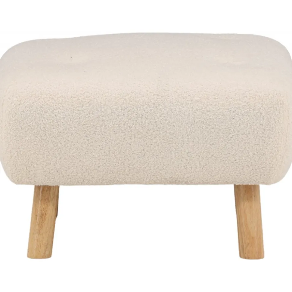 Salina sittpuff - Vit teddy