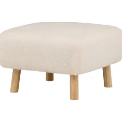 Salina sittpuff - Vit teddy