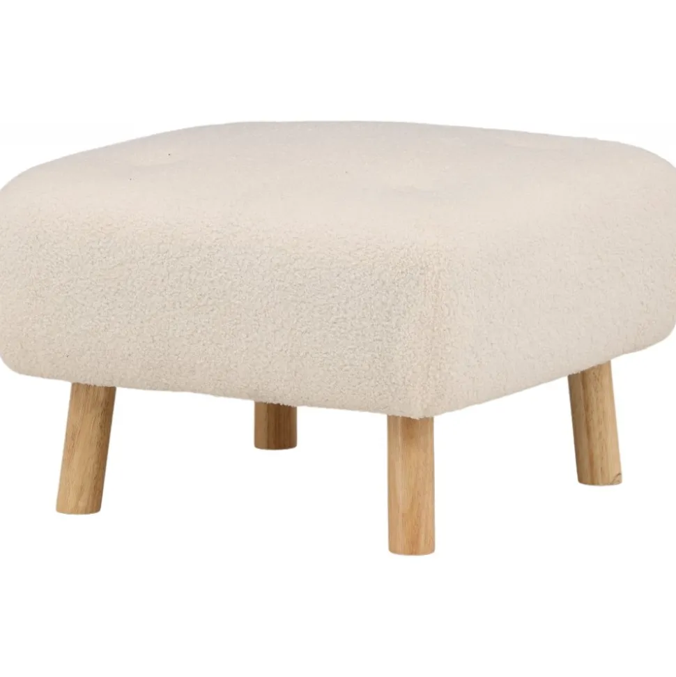 Salina sittpuff - Vit teddy