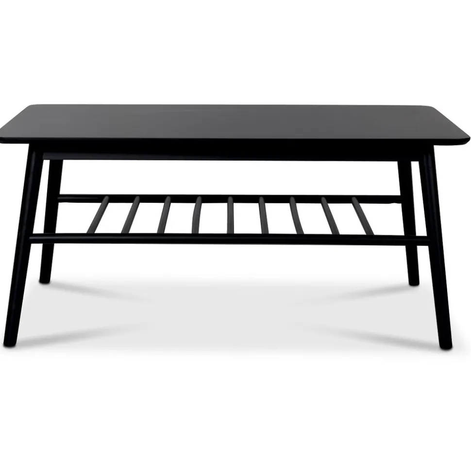 Saltö soffbord med hylla 110 x 60 cm - Svart + Fläckborttagare för möbler