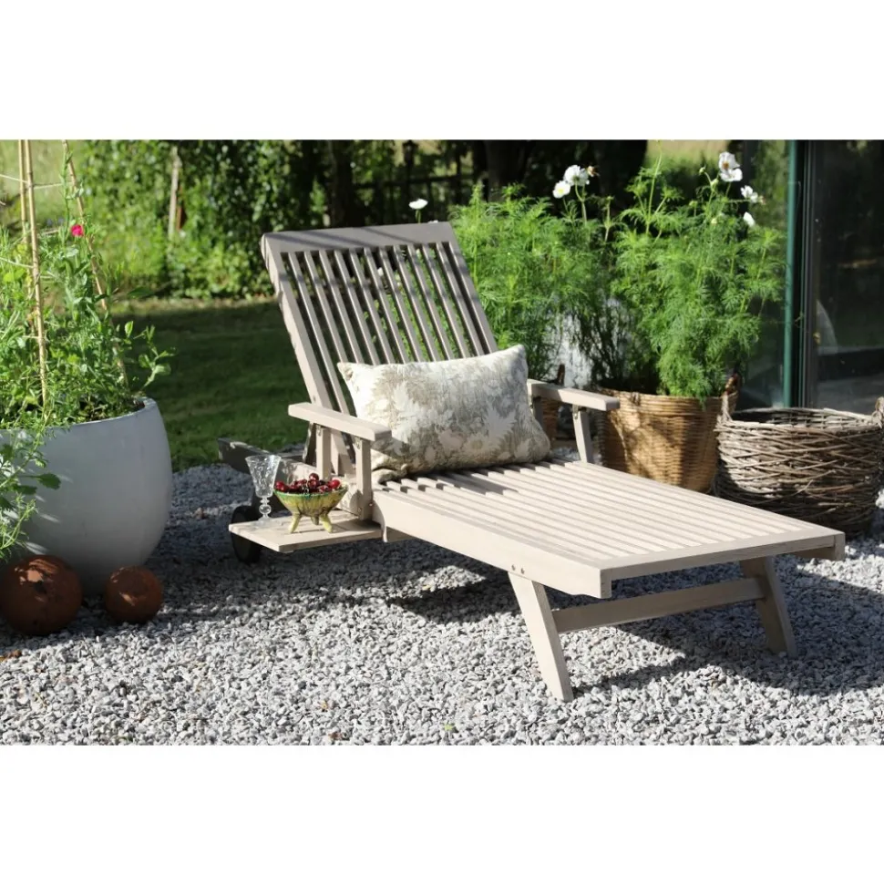 Saltö solstol fällbar rygg - Grå teak + Träolja för möbler