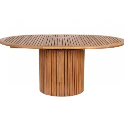 Saltö teakbord runt förlängningsbart Ø115 + 40 cm + Möbeltassar