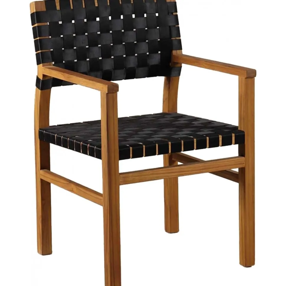 Saltö utestol med sadelgjord teak