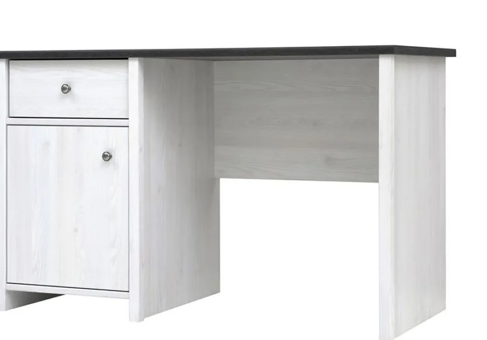 Salvador skrivbord 120 cm - Vit/svart + Textilrengöring för möbler