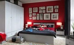 Salvador sängbord - Vit/svart