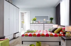 Salvador sängbord - Vit/svart