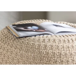 Sam sittpuff Ø45 cm - Beige