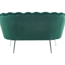 Sammets soffa grön 2-sits - Kingsley + Textilrengöring för möbler