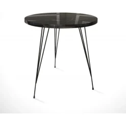 Sandalf sidobord 40 x 40 cm - Svart/vit