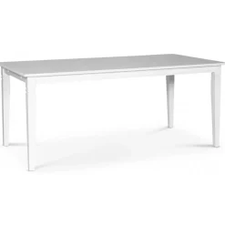 Sandhamn matgrupp; 180x95 cm bord med 6 st Crocket matstolar i grått tyg + 6.00 x Stolsdyna