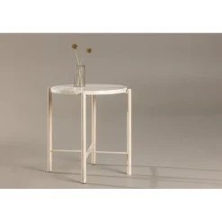 Sandhamn soffbord Ø40 cm - Beige