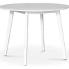 Sandhamn vitt runt matbord Ø100 cm + Möbeltassar