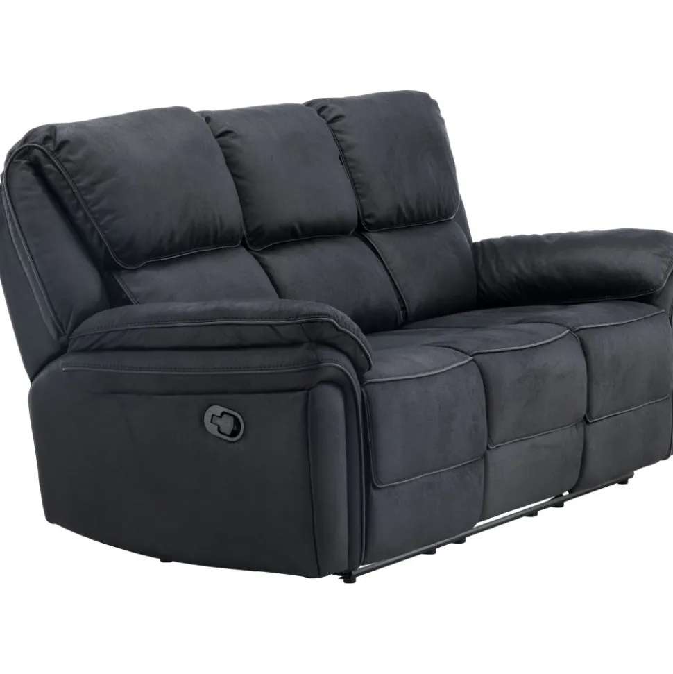 Saranda 3-sits reclinersoffa - Svart