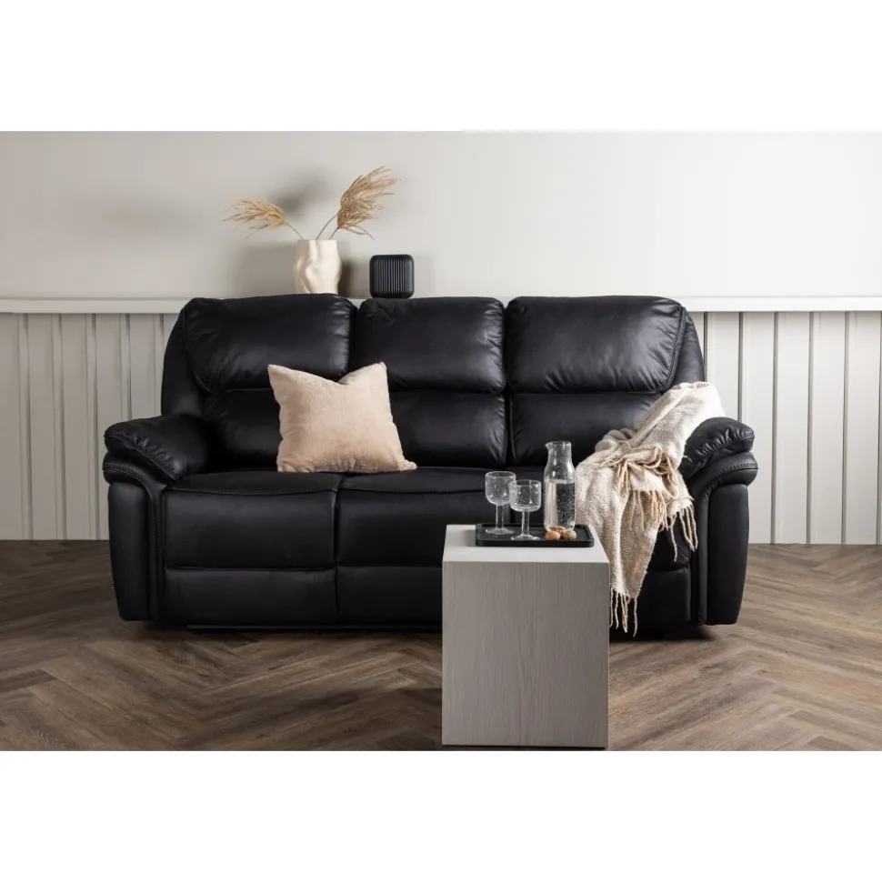 Saranda 3-sits reclinersoffa - Svart