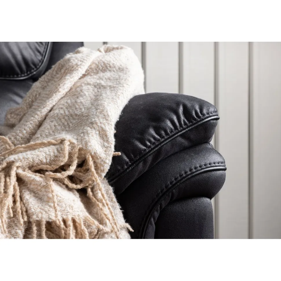 Saranda 3-sits reclinersoffa - Svart