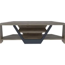 Sares TV-bänk - Valnöt/svart