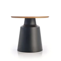 Satsbord Ø70/50 cm svart / Natur