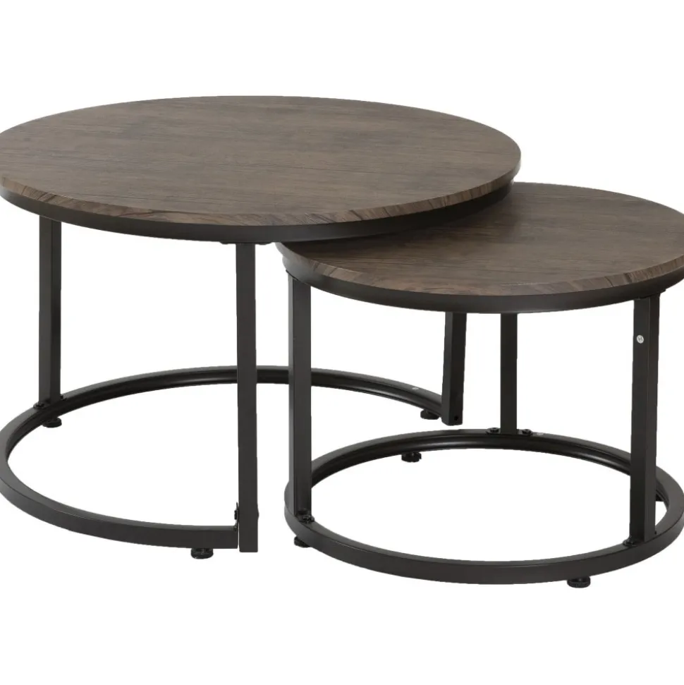 Satsbord mörkbrun/svart - Hastings + Möbeltassar