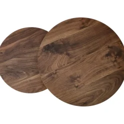 Satsbord valnöt/svart Ø43/53 cm - Tore + Textilrengöring för möbler