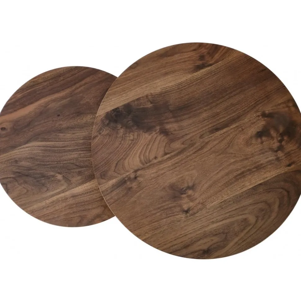 Satsbord valnöt/svart Ø43/53 cm - Tore + Textilrengöring för möbler