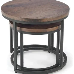 Satsbord valnöt/svart Ø43/53 cm - Tore + Textilrengöring för möbler