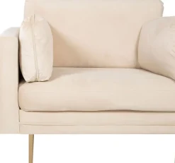 Savanna fåtölj - Beige (sammet)/mässing