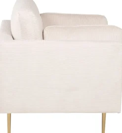 Savanna fåtölj - Ljusgrå manchester/mässing