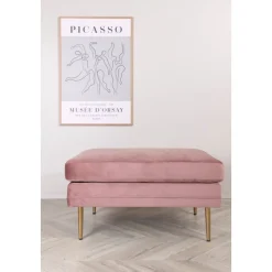 Savanna sittpuff - Rosa sammet