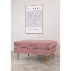 Savanna sittpuff - Rosa sammet